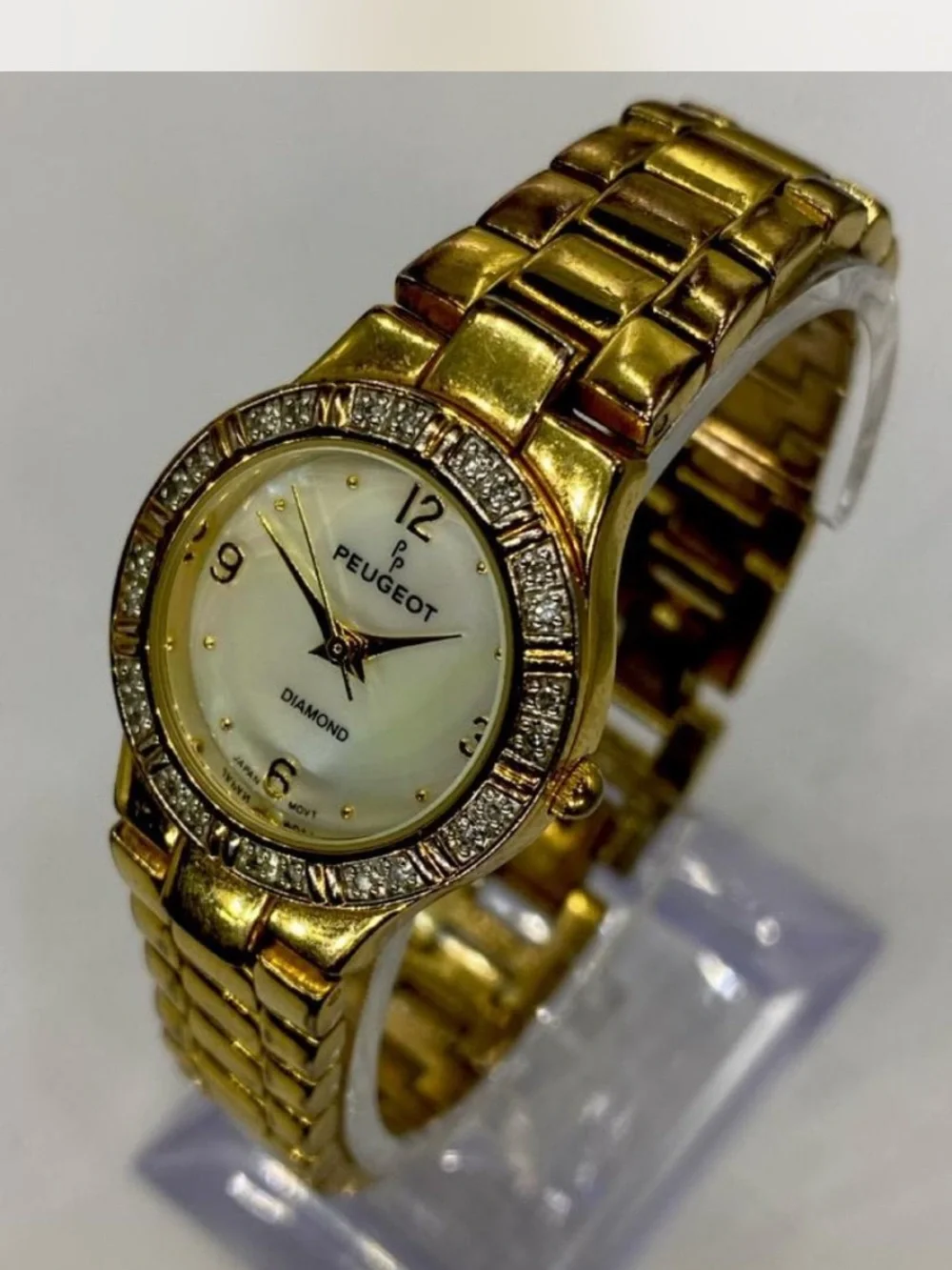 *** Peugeot  ^^^ Women's Gold Diamond Accent Bracelet Watch * Luxury ^^^